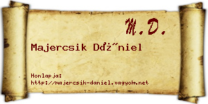 Majercsik Dániel névjegykártya