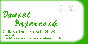 daniel majercsik business card